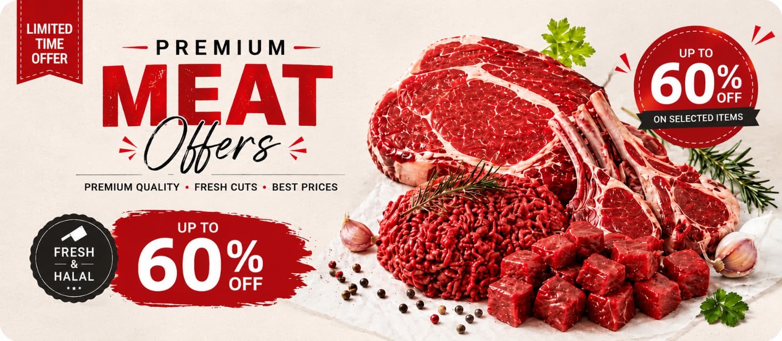 Premium meat offers